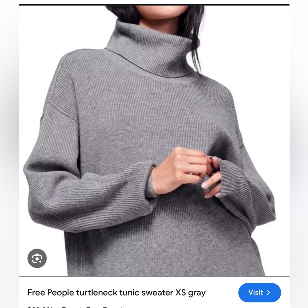 Free people turtleneck tunic sweater